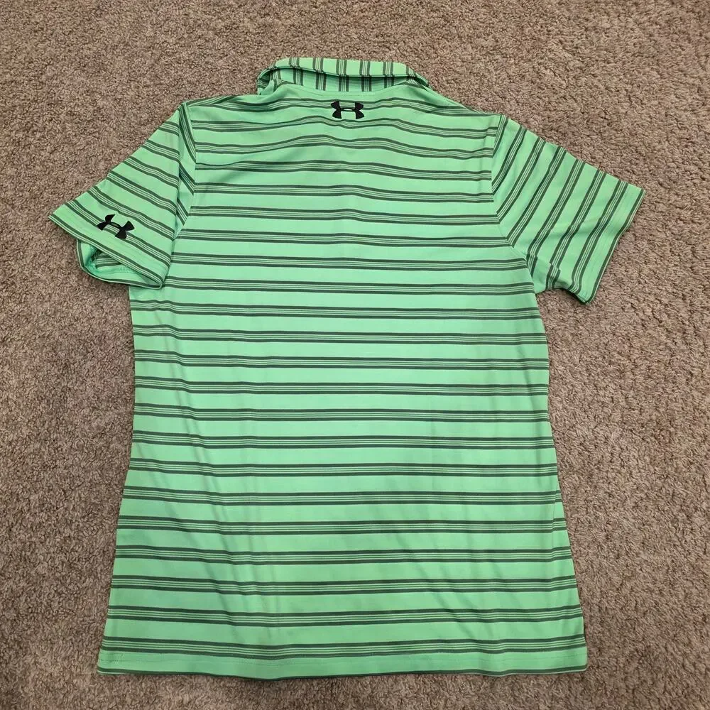 NWT Under Armour women's Tech Stripe HeatGear Polo Shirt sz M - Picture 2 of 4
